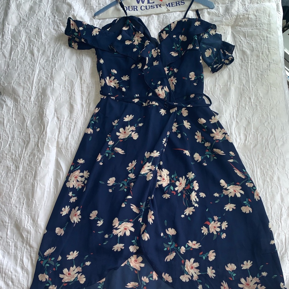 Lovely  blue  Off-the-Shoulder Bodycon Dress